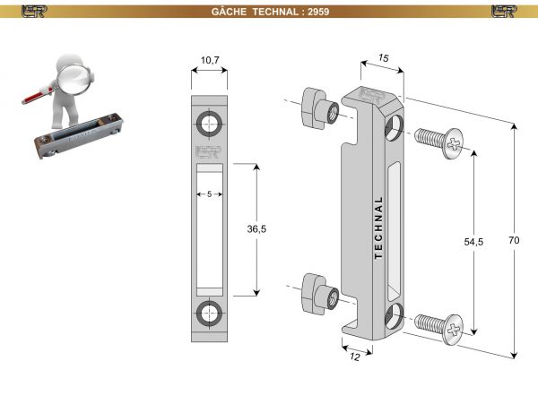 GÂCHE TECHNAL 2959