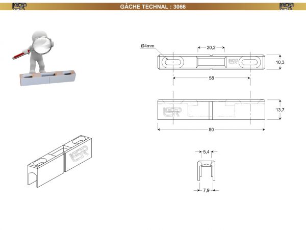 GÂCHE TECHNAL 3066