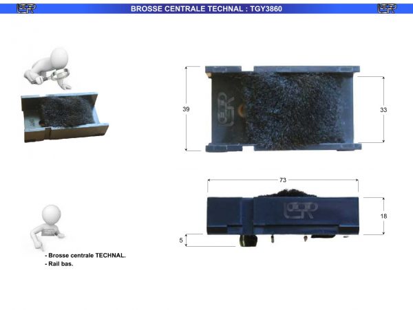 BROSSE CENTRALE (39 x 18) TECHNAL TGY3860 – Image 2