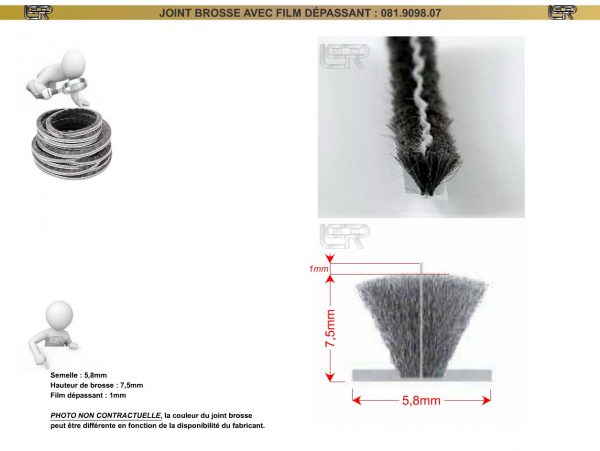 JOINT BROSSE AVEC FILM DÉPASSANT "SUPER FINE" (5,8 x 7,5 + 1) : 081.9098.07 – Image 2