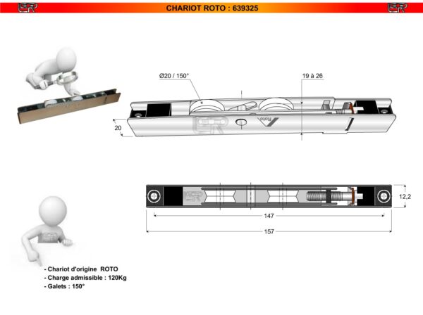 CHARIOT ROTO : 639325 (12,2 x 20) – Image 2